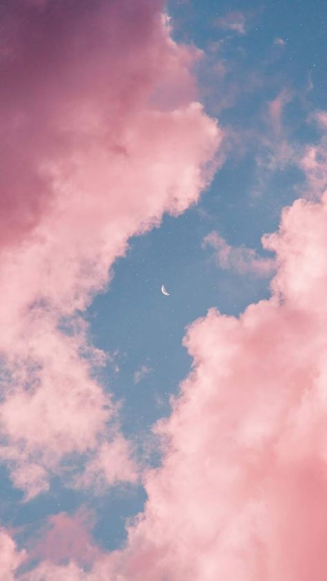 Pink Clouds Wallpaper, Pink Wallpaper Backgrounds, Phone Wallpaper Pink, Night Sky Wallpaper, Cloud Wallpaper, Pastel Pink Aesthetic, Picture Collage Wall, Pink Wallpaper Iphone, Pink Clouds