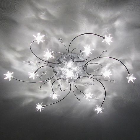 Melody Room, Star Light Fixture, Star Lights On Ceiling, Bedroom Chandelier, Star Ceiling, Crystal Ceiling Light, Bedroom Ceiling, Chandelier Bedroom, Star Light