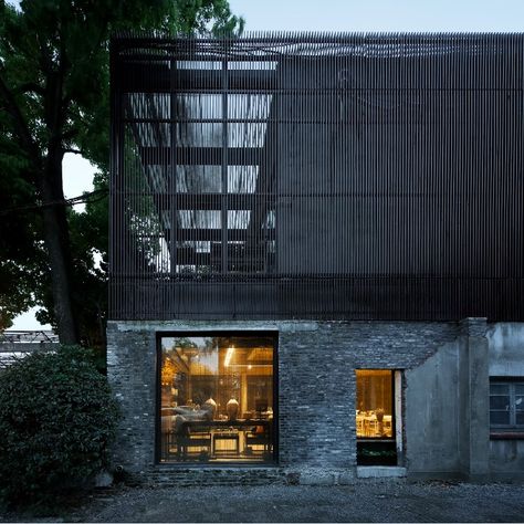 Image 1 of 24 from gallery of Ceramic House / ArchUnion. Courtesy of ArchUnion Converted Warehouse, Warehouse Design, Small Buildings, Ceramic Houses, Design Industrial, Space Architecture, Industrial Buildings, Architectural Inspiration, Red Cedar