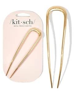 Kitsch Metal Hair Pins for Women - Gold U-Shaped Hair Sticks for Thick Hair, Buns, French Twist - Hair Fork for All Types - 1pc French Hair Pins, French Pins, U Shaped Hair, French Twist Hair, Pin Hair, Hair Fork, French Hair, Metal Hair, French Twist