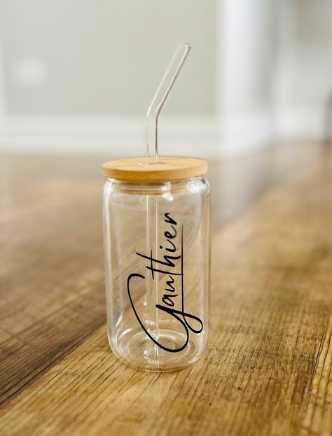 Personalized Name Cup With Lid And Straw Glass Custom Name Wedding Tumbler Bridesmaid Cup Proposal Box Cup Friend Gift Gift Basket #tumbler #personalstumbler #personalizedtumbler #tumblercustoms #customstumblers #personaltumbler #bridesmaid gift #glasscup #bridesmaidproposal Wedding Tumbler, Energizing Smoothies, Bridesmaid Cups, Cup With Name, Wedding Tumblers, Personalized Wedding Decor, Glass Tumblers, Proposal Box, Nana Gifts