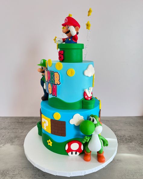 5 birthdays, 5 cakes 🤗. Mario themed birthday cake for Zion Custom cakes in Orlando Fl./Tortas personalizadas en Orlando Fl #cakesinorlando #customcakesinorlando #thecitybeautifulcakes #cakeart #orlandofl #mariocake Mario Birthday Party Cake, Mario Birthday Cake, Mario Cake, Mario Birthday Party, Mario Birthday, Themed Birthday Cakes, Birthday Party Cake, Orlando Fl, Cake Art