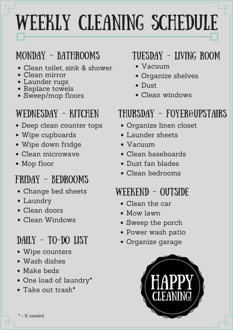 Home Cleaning Schedule Weekly, Daily Routine Schedule Clean House, Schedule Cleaning House, Weekly Room Cleaning Schedule, Cleaning Schedule By Day, Daily Home Cleaning Schedule, 52 Week Cleaning Schedule, 1 Week House Cleaning Plan, House Schedule Organizing