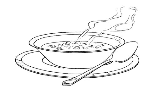 Free coloring pages of bowl of soup clip art Soup Drawing, Chicken Coloring, Dog Portraits Art, Food Doodles, Food Coloring Pages, Stone Soup, Cartoon Coloring Pages, Hot Soup, Clipart Black And White