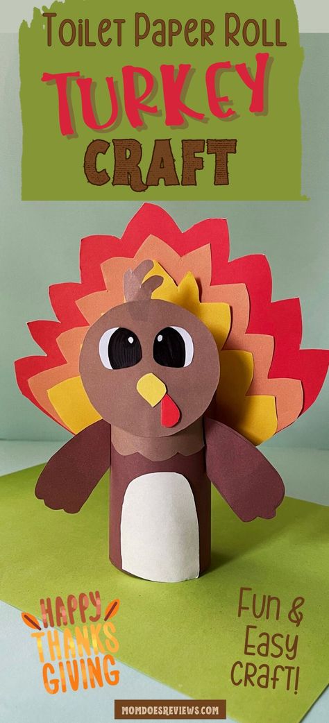 Toilet Paper Roll Turkey Craft Toilet Paper Roll Turkey, Toilet Paper Roll Craft, Thanksgiving Turkey Craft, Roll Craft, Holiday Activities For Kids, Thanksgiving Activities For Kids, Mermaid Crafts, Paper Flower Art, Toilet Paper Crafts