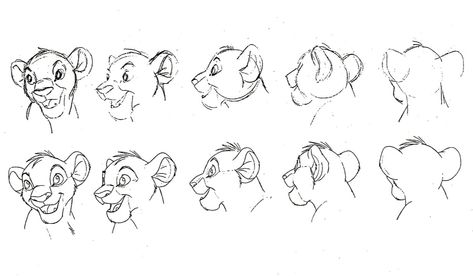 Lion King Tutorial, How To Draw Lion King, How To Draw Simba, Mufasa Lion King, Disney Character Sketches, Feline Anatomy, Character Design Disney, Disney Art Style, Lion King Story