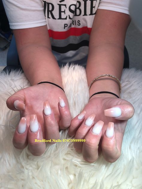 Ombré nails in coffin shape - - - BRADFORD NAILS SALON ❤️ 🍄We locate in Bradford city centre, BD1 3QQ next to B&M, Wilko. Car parking around. 🎊Walk-ins welcome. NO appointment needed. 🌸Appointment welcome. ☎️07475999999 if you have any enquiry. COMPETITIVE PRICE 😚😚😚 HIGH QUALITY NAILS SERVICES 😘😘😘 CUSTOMER SATISFACTION GUARANTEED  👍👍👍 Bradford City, Ombré Nails, Nails Salon, Nail Services, Coffin Shape, City Centre, Ombre Nails, Car Parking, Nail Salon