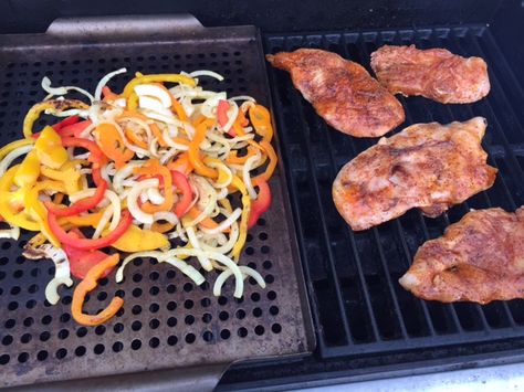 Grilled Chicken on the grill. Fajitas On The Grill, Grilled Fajitas, Grilled Chicken Fajitas, Chicken On The Grill, Bruschetta Ingredients, Chicken Fajita Recipe, Summertime Recipes, Top Chicken Recipes, Fajita Recipe