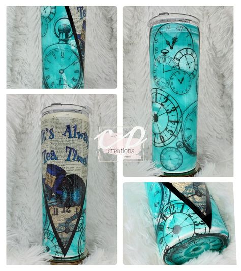 Book Themed Tumblers, Disney Tumbler Ideas, Cat Tumbler Cup, Alice In Wonderland Tumbler, Book Tumbler, Sublimation Cups, Cup Inspiration, Tumbler Quotes, Tumbler Inspiration