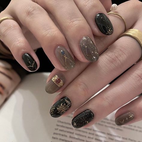 Soft Grunge Nails, Japanese Gel Nails, Asian Nails, Hello Nails, Korean Nails, Grunge Nails, Japanese Nails, Short Acrylic Nails Designs, Nail Art Inspiration