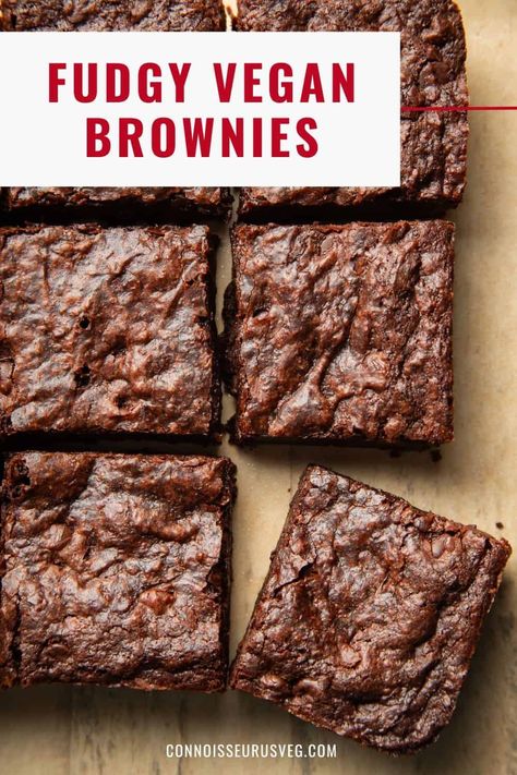 Get ready for the richest, fudgiest brownies you've ever had ... and they're totally vegan! They're super easy to make too! Easy Vegan Brownies, Vegan Brownies Easy, Fudgy Vegan Brownies, Chickpea Brownies, Best Vegan Brownies, Vegan Chocolate Recipes, Vegan Brownies, Vegan Brownie, Vegan Comfort Food