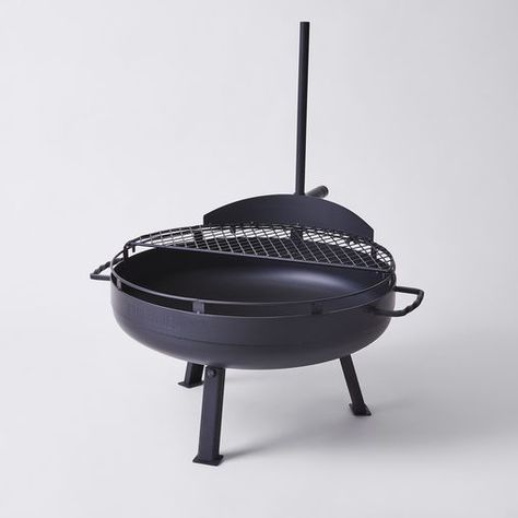 Portable 23"Fire Pit & Grill on Food52 Cowboy Fire Pit, Fire Pit Grill Grate, Tin Foil Dinners, Make Your Own Crackers, Brisket Recipes Smoked, Forest Camping, Foil Dinners, Dessert Cookbooks, Brisket Recipes