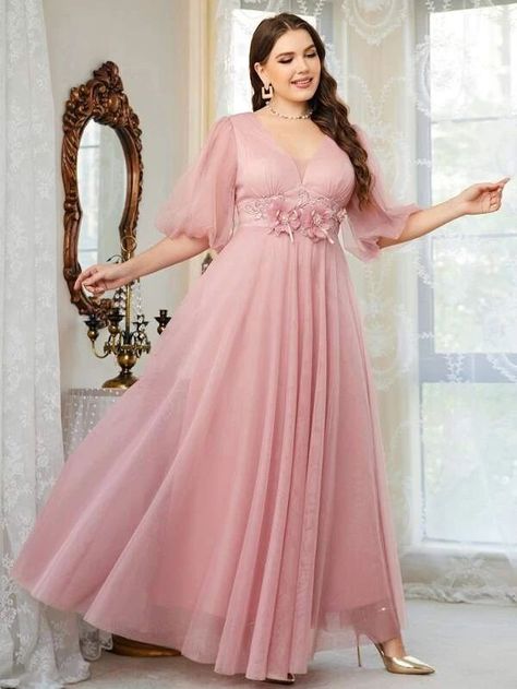 Aesthetic Attire, Plus Prom Dresses, Mesh Prom Dress, Mesh Bridesmaids Dress, Girls Long Dresses, Plus Size Bridesmaid, Evening Dresses Plus Size, Simple Pakistani Dresses, Perfect Prom Dress