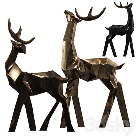 Reindeer Decorative - Sculpture - 3D model Decorative Sculpture, Reindeer, Graphic Design, Sculpture, Design