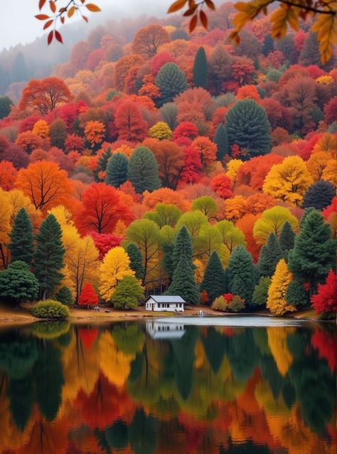 Fall has always been my favorite season. The time when everything bursts with its last beauty as if nature had been saving up all year for the grand finale🍁 Autumn In Germany, Thanksgiving Canada, Forest Lodge, Painting Series, Whidbey Island, Autumn Scenes, Autumn Scenery, Beautiful Autumn, Beautiful Places Nature