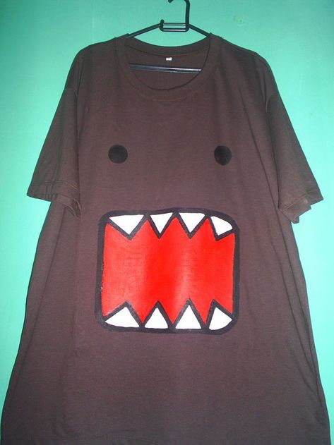 Domo Kun Clothes, Domo Kun Shirt, Domo Shirt, Emo Scene Outfits, Domo Kun, Silly Clothes, Silly Shirt, 일본 패션, Scene Outfits