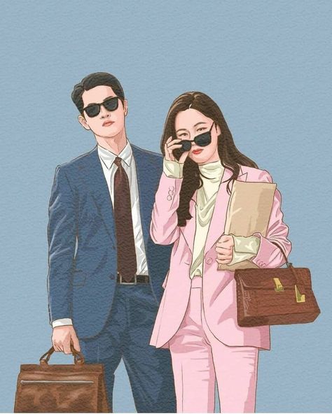 Kdrama Fan Art Wallpaper, Vicenzo Cassano, Kdrama Couples, Drama Wallpaper, Vincenzo Cassano, K Wallpaper, Song Joong, Cute Couple Drawings, Kpop Drawings