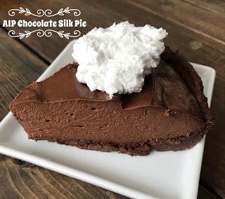 My Plate Diary Recipes: AIP chocolate silk pie Aip Chocolate, Freeze Cheese, Carob Recipes, Tomato Chili, Aip Diet Recipes, Chocolate Silk Pie, Autoimmune Recipes, Silk Pie, Autoimmune Paleo Recipes