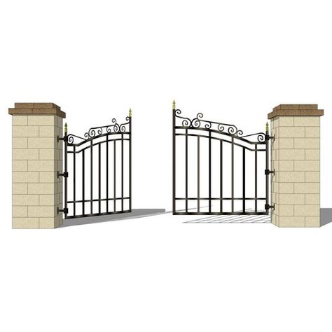 Gate Fantasy Embroidery, Gate Pictures, Curtains Vector, Grill Gate, Gate Post, Baby Art Projects, Main Gate, House Wall, Entrance Gates