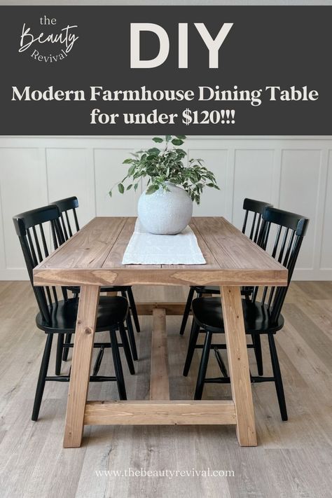 Farmhouse Style Kitchen Table, Diy Modern Farmhouse, Modern Farmhouse Dining Table, Diy Farm Table, Beautiful Modern Farmhouse, Diy Dining Room Table, Diy Kitchen Table, Modern Farmhouse Diy, Modern Farmhouse Table