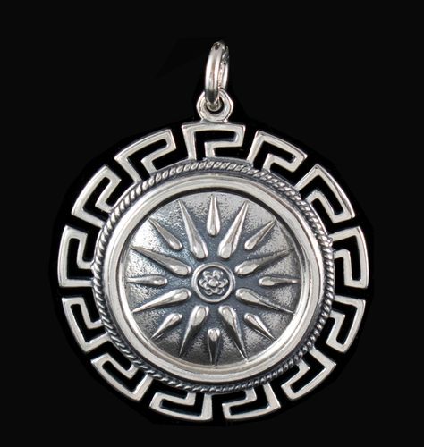 Byzantine Jewelry, Creation Myth, Ancient Greek Art, The Third Man, Silver Chain For Men, Light Rays, Decorative Borders, Greek Art, Silver Pendants