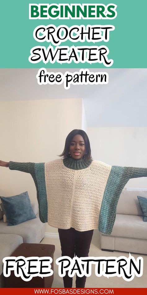 Cozy crochet oversized sweater tutorial Crochet Oversized Sweater Pattern, Crochet Jumper Free Pattern, Oversized Sweater Pattern, Crochet Oversized Sweater, Oversize Sweater Pattern, Jumper Crochet Pattern, Sweater Projects, Crochet Poncho Pattern, Jumper Crochet