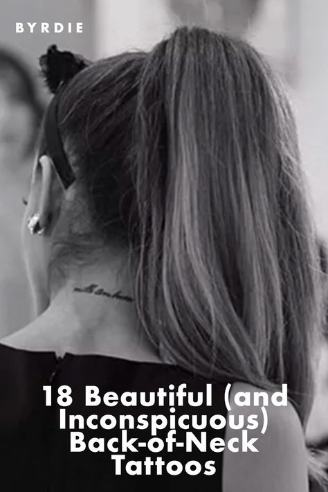 Neck Tattoo Nape Of Neck Tattoo For Women, Nape Tattoo Women Minimalist, Back Of The Neck Tattoos For Women, Nape Of Neck Tattoo, Behind Neck Tattoo Woman, Intimate Tattoo, Tattoo On Back Of Neck, Neck Tattoo Women, Nape Tattoo