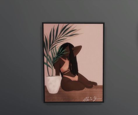 Urban Paintings Sims 4 Cc, Black Art Sims 4 Cc, Sims 4 Urban Cc Furniture, Urban Cc Finds, Black Simmer, Urban Painting, Urban Wall Art, Air Jordan 1s, I Love You Gif