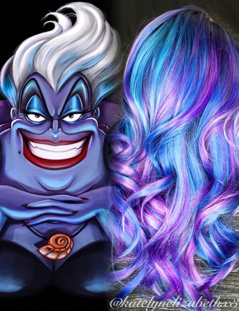 Ursula hair! Created with Joico Intensities by Katelyn Wolf #disneypoplocks 2016 Hair Trends, 2016 Hair, Mermaid Hair Color, Galaxy Hair, Vivid Hair Color, Disney Hair, Dead Girl, Rainbow Hair Color, Tips Hair