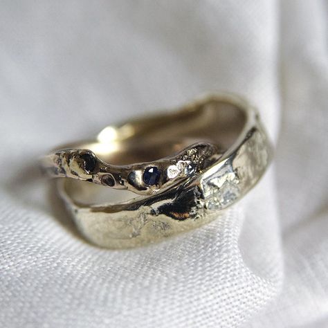 For A & J Two organic white gold bands for the most lovely couple 🕊️ Both of these lovely souls have fairly hands-on jobs and so it was important we made rings which will only improve with some wear and tear. My favourite way of ensuring that is to add lots of natural texture so the rings can weather in a graceful way over the years. And it just looks fab too! J’s ring is 9 carat white and textured - a lovely everyday ring to complement his hands-on job. A’s ring is made from 18 carat whit... Desired Reality, Vintage Engagement Ring, Everyday Ring, Lovely Couple, Everyday Rings, White Gold Band, A J, The Rings, Vintage Engagement Rings