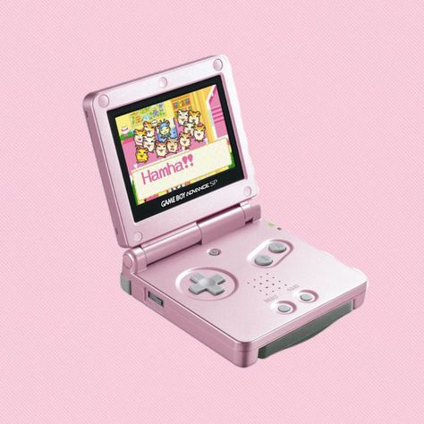 Gameboy Aesthetic, Pink Gameboy, Aesthetic Items, Pink Goth, Apps Icon, Retro Gadgets, 2000s Aesthetic, Retro Games, Pink Y2k