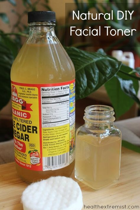 Natural DIY Facial Toner - Great for acne prone skin & skin complexion Acv Face, Skin Care Routine For 20s, Home Remedies For Acne, Diy Facial, Natural Exfoliant, Peeling Skin, Acne Remedies, Cream Top, Skin Remedies