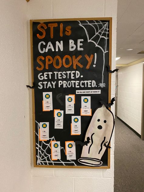 October Bulletin Board Ideas College, Halloween Ra Bulletin Boards, Interactive Bulletin Boards Elementary, October Ra Bulletin Boards, Bulletin Board College, College Bulletin Board, October Bulletin Board Ideas, Res Life Bulletin Boards, Resident Assistant Bulletin Boards