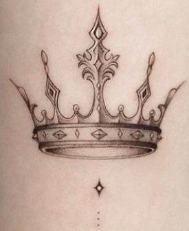 Princess Crown Tattoos, Tiara Tattoo, Queen Crown Tattoo, Ace Of Spades Tattoo, Memorial Tattoo Ideas, Nouveau Tattoo, Crown Drawing, Crown Tattoo Design, Boho Tattoos