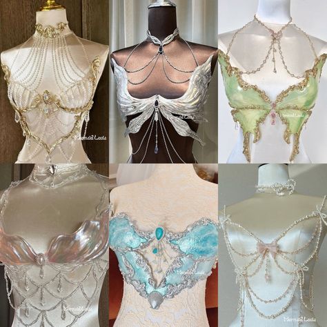 Mermaid Top Aesthetic, Mystical Clothes, Mermaid Top, Carpet Outfits, Top Aesthetic, Interesting Outfits, Famous Outfits, Mermaid Outfit, Red Carpet Outfits