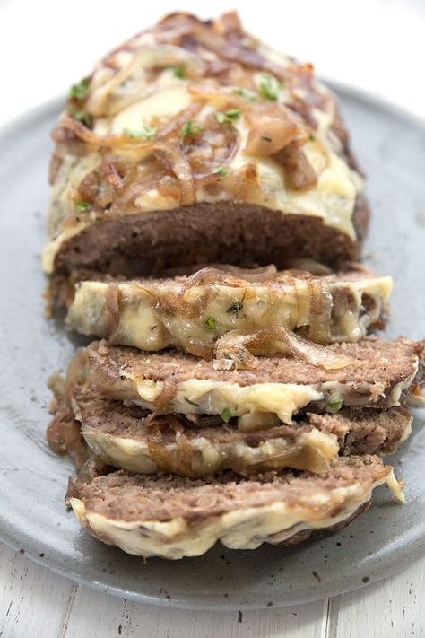 French Onion Meatloaf, Keto Meatloaf, Keto Beef Recipes, Boiled Egg Diet Plan, Turkey Meatloaf, Low Carb Diets, Gruyere Cheese, Pepper Powder, Keto Recipes Dinner