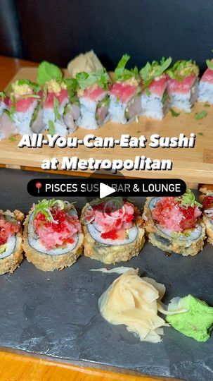 14K views · 2.2K reactions | Let the good times roll 🍣

📍Pisces Sushi Bar & Lounge @piscessushiclt - Metropolitan (Charlotte, NC)

All-you-can-eat sushi is BACK at @piscessushiclt, located at @metropolitanclt in Midtown!!

AYCE sushi will be served during lunch & dinner on Tues-Sun for just $19.99 during weekday lunch and $29.99 for weekday dinner & on the weekends! A la carte options will still be available.

Check out their Instagram for the new AYCE sushi menu & rules. The AYCE menu features specialty rolls, maki rolls & hand rolls, nigiri & sashimi, hibachi, appetizers (dumplings/gyoza, edamame, takoyaki, and more!), and soup & salad.

Pisces also has some delicious cocktails & great drink specials on Tuesdays (1/2 off cold sake bottles), Wednesdays (1/2 off wine bottles), Thursdays Maki Rolls, Sushi Menu, Weekday Dinner, Sake Bottle, Let The Good Times Roll, Drink Specials, Sushi Bar, Good Times Roll, Delicious Cocktails