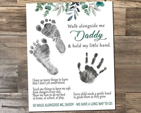 Baby Imprint, Baby Footprint Crafts, Diy Father's Day Crafts, Footprint Crafts, Grandpa Birthday, Diy Father's Day Gifts, Footprint Art, Handprint Craft, Foot Print