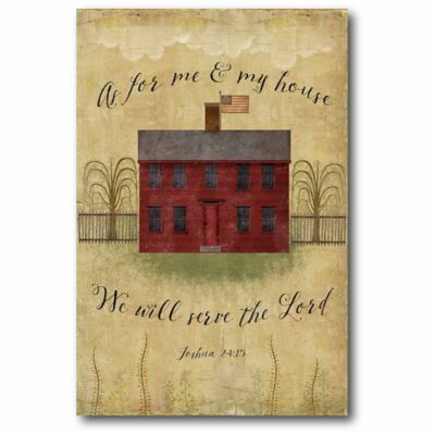 Courtside Market Primitive House 16-Inch X 22-Inch Canvas Wall Art Primitive Folk Art Early American, Scripture Graphics, Primitive Crow, Primitive House, Primitive Painting, Arte Folk, Primitive Colonial, Primitive Homes, Mary Cassatt