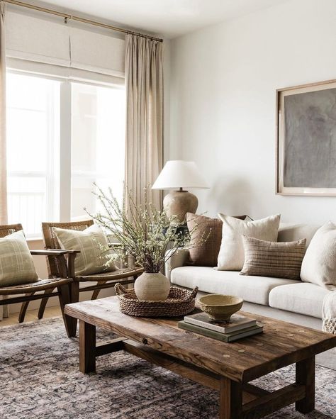 Amber Lewis (@amberinteriors) • Instagram photos and videos Sand And Stone Living Room, Organic Earthy Living Room, Beige Couch Living Room, Beige Sofa Living Room, Organic Modern Living Room, Organic Living Room, Japandi Living Room, Japandi Living, Living Room Design Inspiration