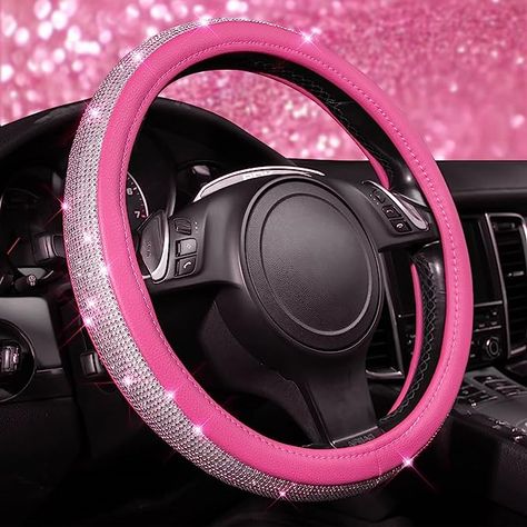 Leather Steering Wheel Cover, Leather Steering Wheel, Sedans, Steering Wheel Cover, Wheel Cover, Pink Leather, Steering Wheel, Wheel, Glitter