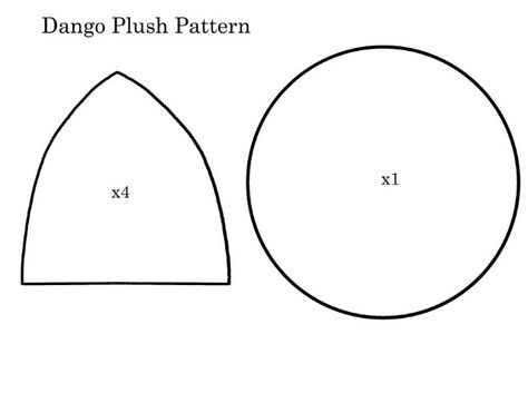 Round Plushie Pattern, Plush Template, Dango Plush, Plushies Diy, Sewing Templates, Soft Toy Patterns, Plushie Patterns, Sewing Stuffed Animals, Kawaii Plush