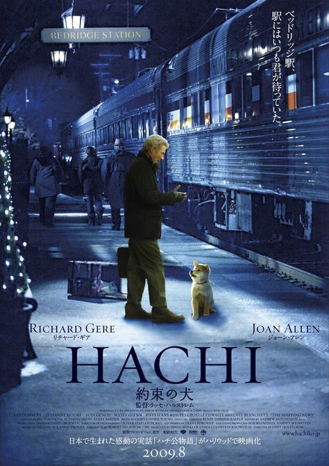 'Hachi: A Dog's Tale' (2009) Hachiko Movie, Hachiko A Dog's Story, Hachiko Dog, Hachi A Dogs Tale, Brazil Movie, Tam Film, Joan Allen, A Dog's Tale, The Shawshank Redemption