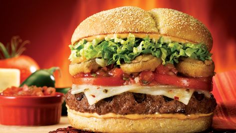 Red Robin’s Burnin’ Love Gourmet Burger Jalapeno Burger Recipe, Red Robin Recipes, Red Robin Burgers, Free On Your Birthday, Gourmet Burgers Recipes, Jalapeno Burger, Spicy Burger, Gourmet Burger, Burger Sliders