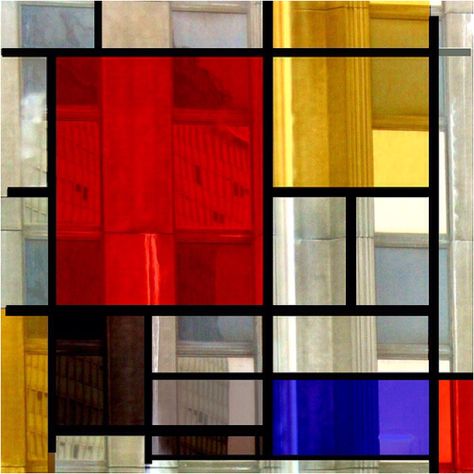 Piet Mondrian Glass Deco Sofa, Mondrian Art, Art Deco Sofa, Modern Stained Glass, Sofa Wall, Container Architecture, Glass Bathroom, Stained Glass Designs, Piet Mondrian