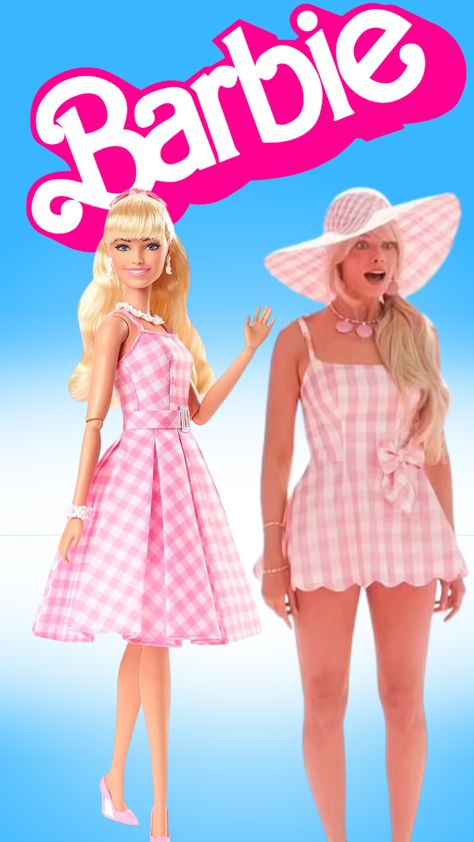 Barbie The Movie Doll, Margot Robbie as Barbie, Collectible Doll Wearing Pink White Gingham Dress Daisy Chain Necklace, Collector Barbie, Barbie Land, Barbie 2023, Barbie The Movie, White Gingham Dress, Pink Gingham Dress, Have The Best Day, Barbie Gifts