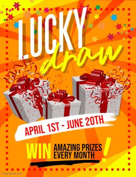 Lucky Draw Flyer Lucky Draw Poster Design Ideas, Lucky Draw Idea, Lucky Draw Design, Lucky Draw Poster Design, Lucky Draw Poster, Lucky Draw Ideas, Draw Poster, Soil Test, Banner Drawing