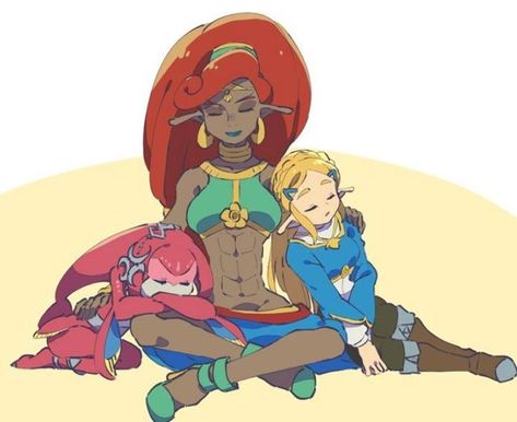 Mipha, Urbosa and Zelda Loz Fanart, Loz Botw, Hyrule Castle, Ocarina Of Times, Age Of Calamity, Botw Zelda, Legend Of Zelda Botw, Princesa Zelda, Ben Drowned