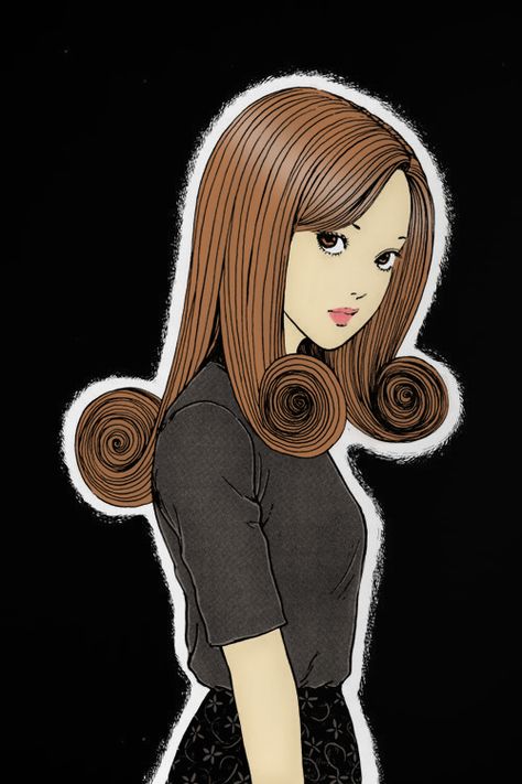 Kirie Pfp, Kirie Junji Ito, Junji Ito Kirie, Kirie Uzumaki, Uzumaki Kirie, Kirie Goshima, Brunette Pfp, The Craft 1996, Eerie Art