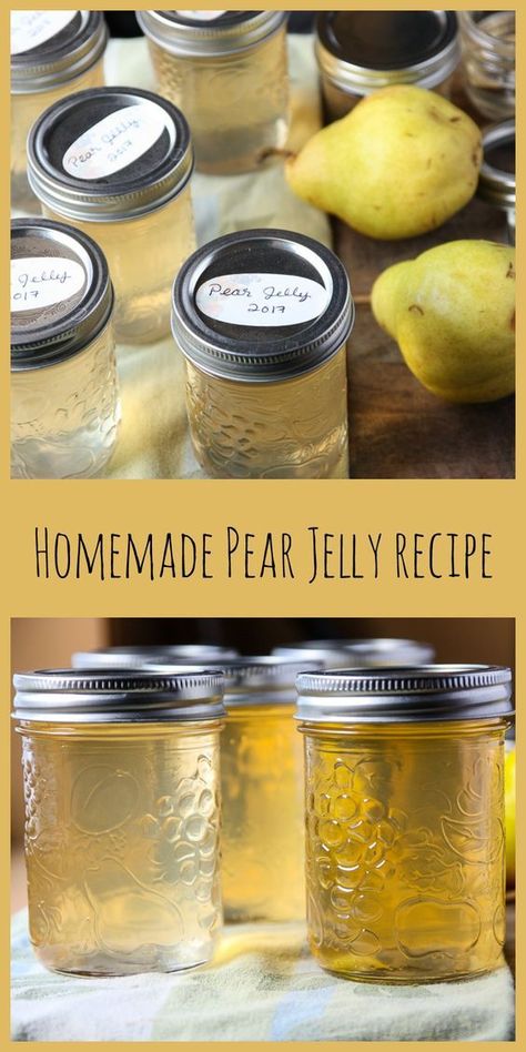 Sweet Tea Jelly Recipe, Pears Recipes Easy, Pear Jelly Recipes, Homemade Jellies, Jelly Homemade, Pear Jelly, Pear Wine, Graze Board, Canning Pears